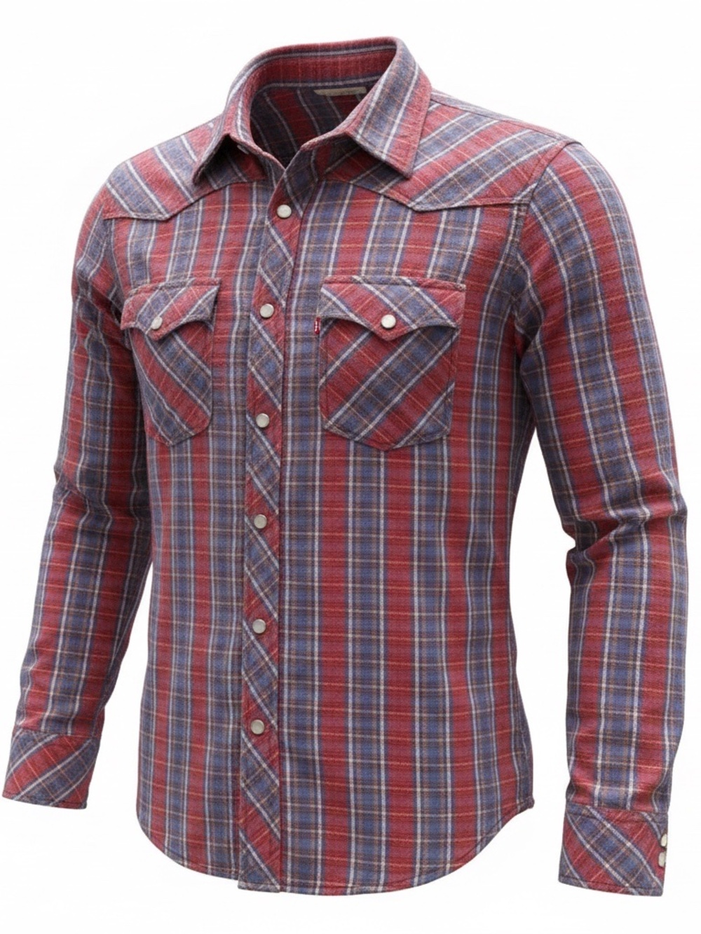 Levi's Red and Blue Checkered Men's Shirt